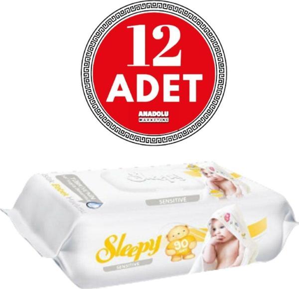 Sleepy Sensitive Islak Mendil 90 Yaprak 12 Adet - Image 1