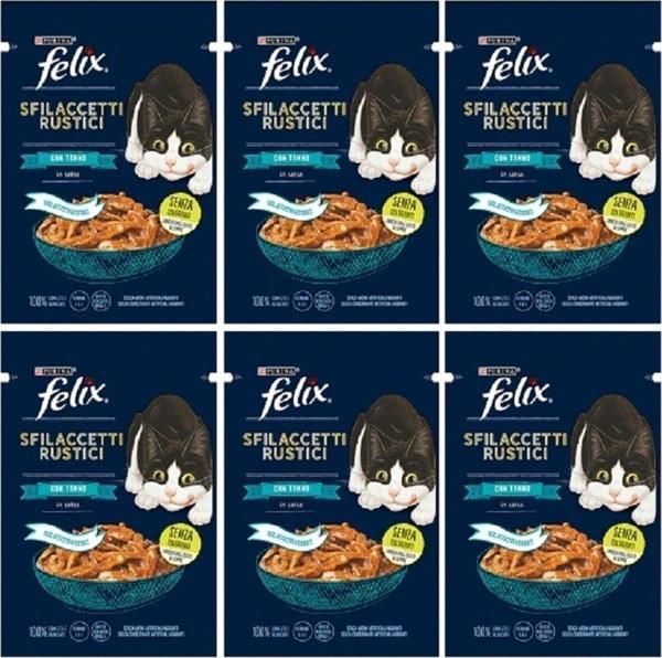 Purina 6 Adet Felıx 80Gr Lezzetli Et Dilimleri Ton Balıklı - Image 1