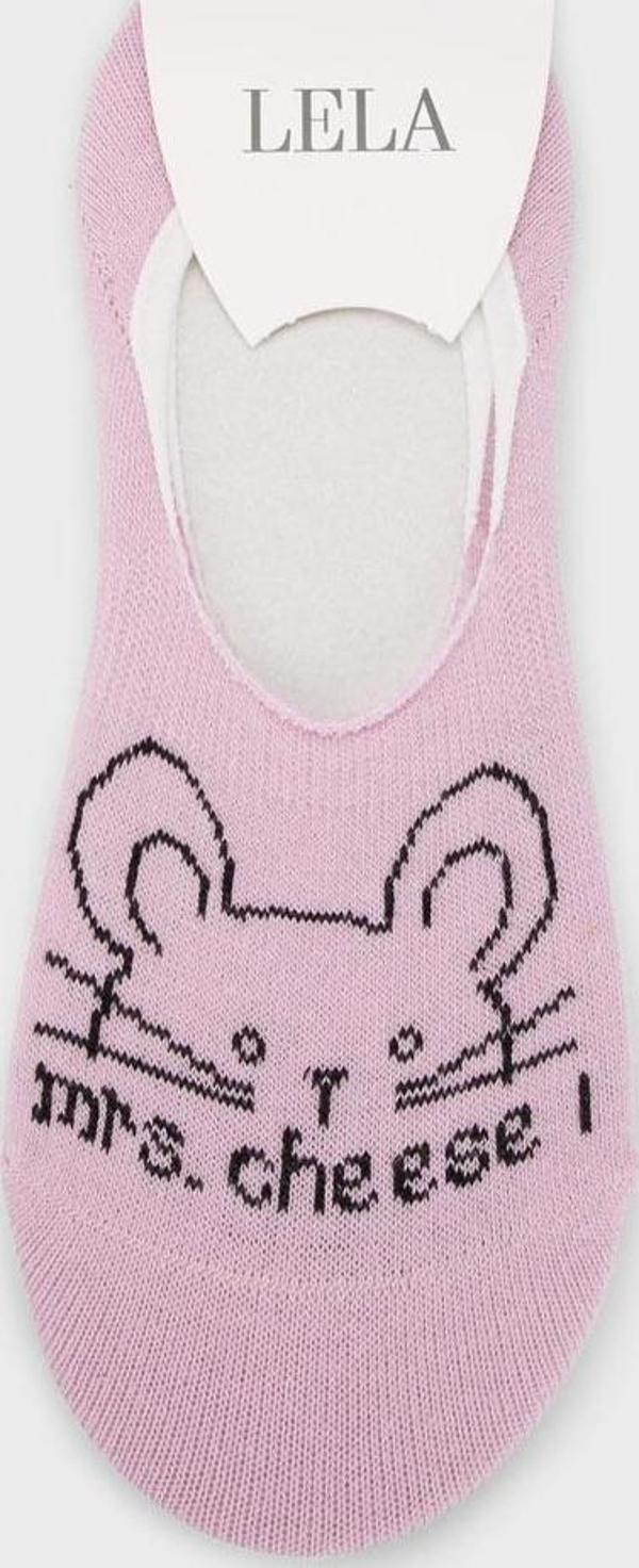 Lela Desenli Yumuşak Pamuklu Örme Babet Bayan Çorap 0070005 LİLA - Image 1