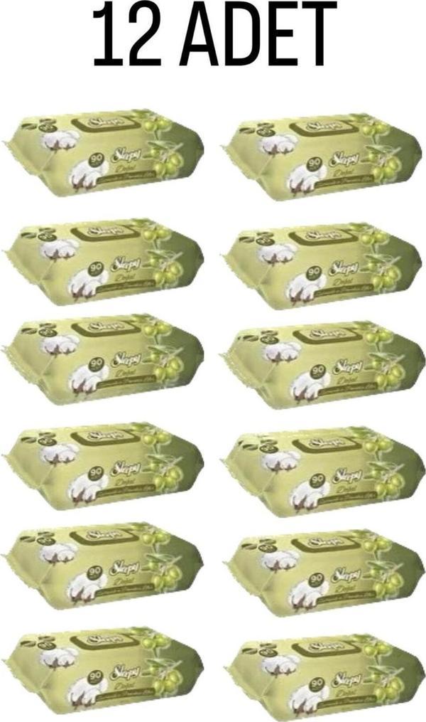 Sleepy Zeytinyağlı Islak Havlu 12 Paket 1080 Yaprak - Image 1