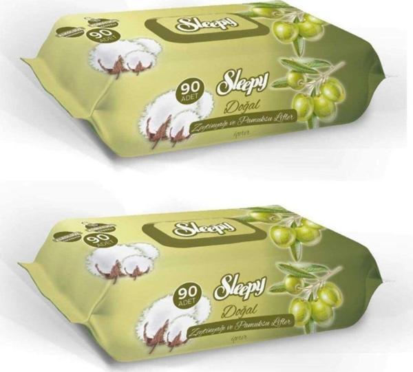 Sleepy Zeytinyağlı Islak Havlu 90Lı 02 Adet - Image 1