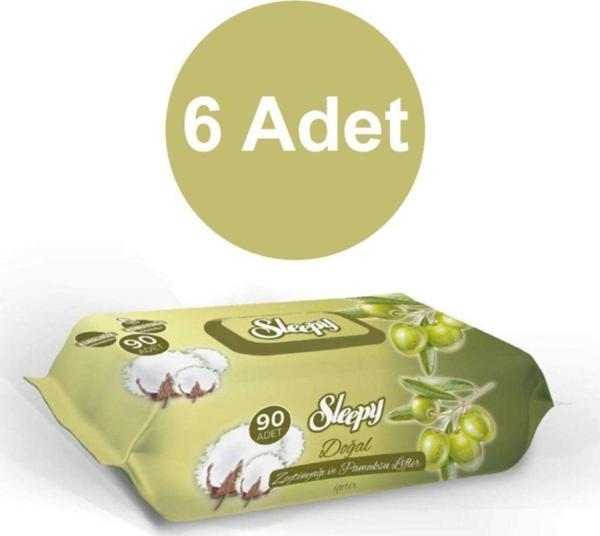 Sleepy Zeytinyağlı Islak Havlu 90'Lı 6 Adet - Image 1