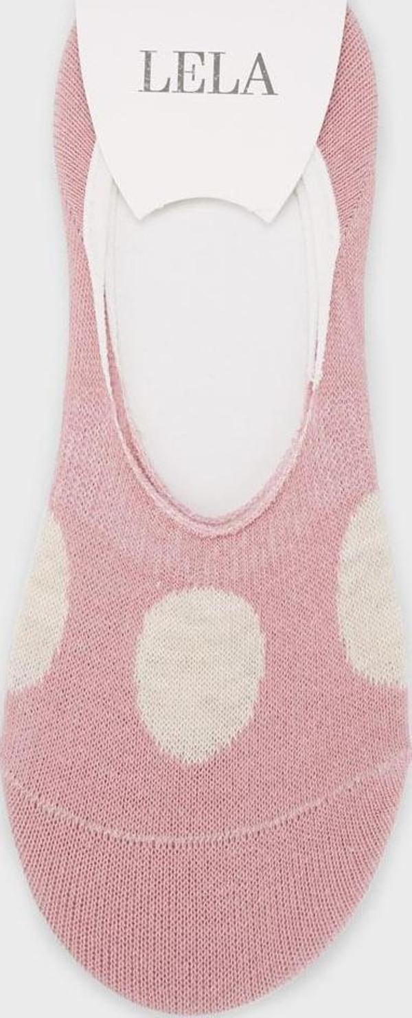 Lela Desenli Yumuşak Pamuklu Örme Babet Bayan Çorap 0070005 PUDRA - Image 1