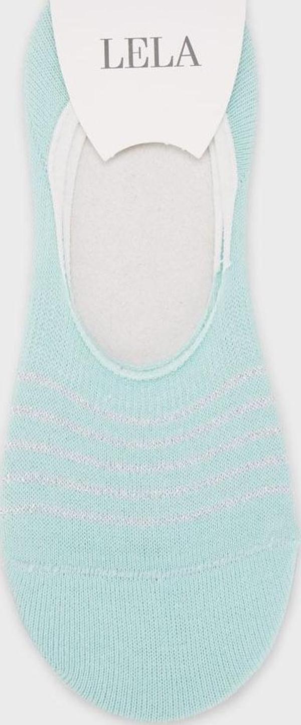 Lela Desenli Yumuşak Pamuklu Örme Babet Bayan Çorap 0070005 MİNT - Image 1