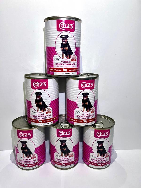 @23 Yetişkin Köpek Konservesi Kuzu Eti  Aromalı 415 g x 6 adet - Image 1