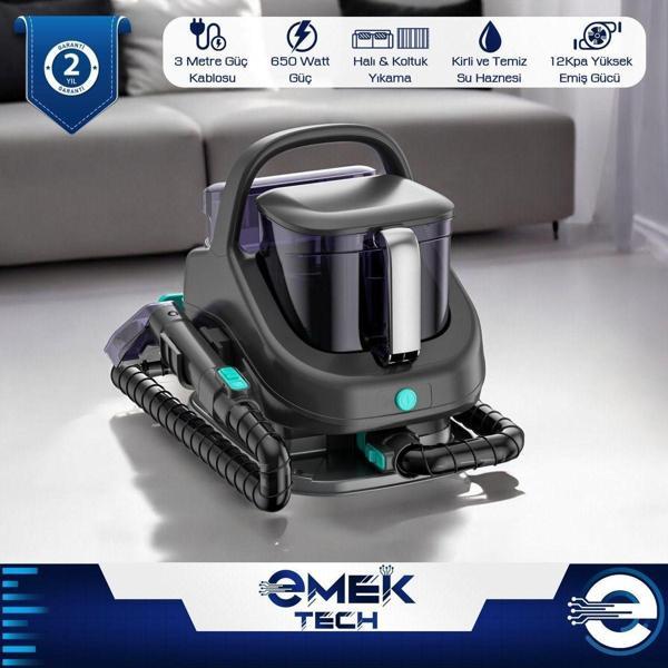 2 Yıl Garantili 650W Profesyonel Halı, Döşeme ve Araç İçi Leke Temizleme Makinesi - Image 1
