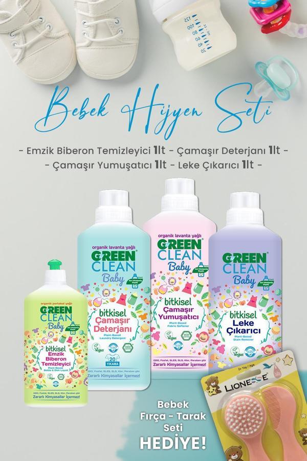 Green Clean Baby Deterjan, Yumuşatıcı, Leke Çıkarıcı, Emzik Temizleyici ve Hediyeli - Image 1