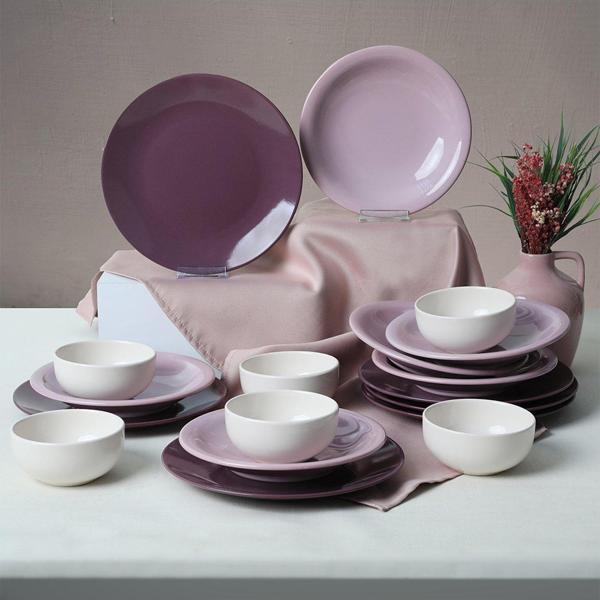 Purple Mix Yemek Takımı 18 Parça 6 Kişilik 031-451-498 - Image 1