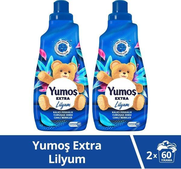Yumoş Extra Konsantre Çamaşır Yumuşatıcısı Lilyum 1440 Ml 60 Yıkama 2 Adet - Image 1