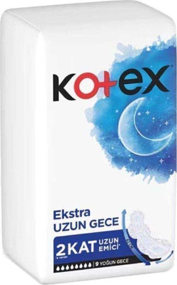 Kotex Ekstra Uzun Gece 9'Lu Ped - Image 1