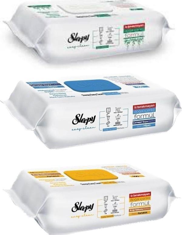 Sleepy Beyaz Sabun Katkılı+Çamaşır Suyu Katkılı+Arap Sabunu Katkılı 3X100 (300 Yaprak) - Image 1