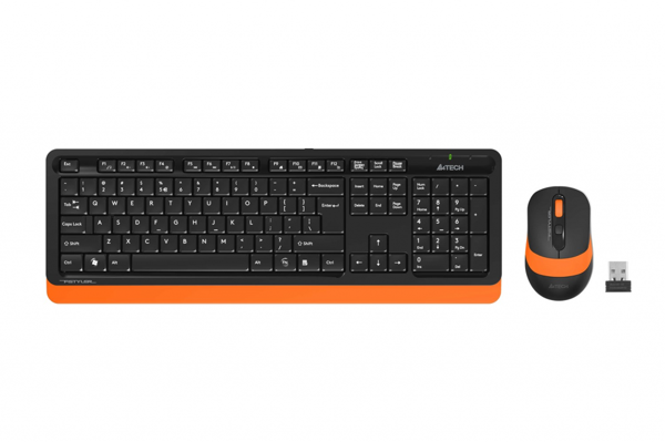 A4 TECH FG1010 Turuncu FSTYLER Türkçe Q 2,4Ghz  Kablosuz Klavye Mouse Set - Image 1