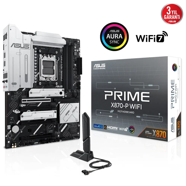 Asus Prime X870-P Wi-Fi AMD AM5 DDR5 ATX Anakart - Image 1
