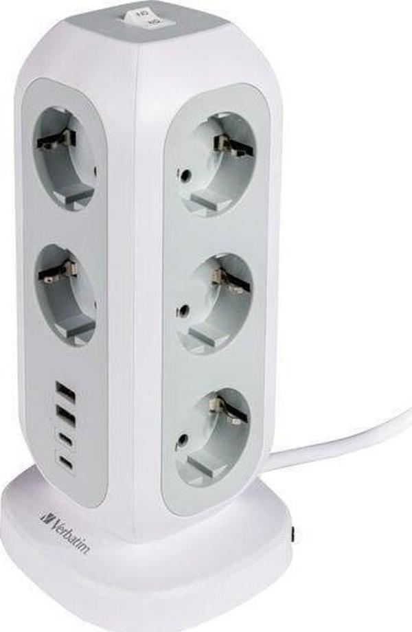 Verbatim Eupt-01 Eu Çok Fişli Güç Kulesi 11 x Ac 2 x Usb 2 x Type-C - Image 1