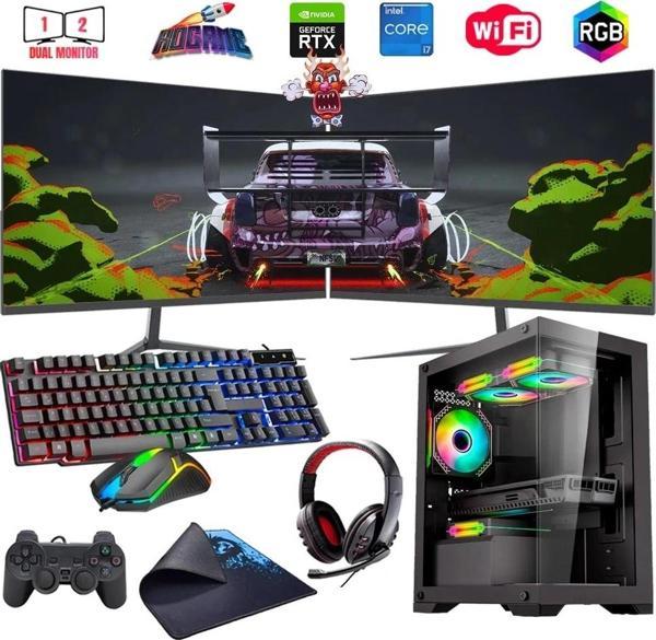 İ7 13700F 16GB DDR4 480SSD 8GB RTX3050 Çift 24" Monitörlü (Gaming SET) - Image 1