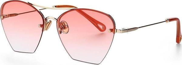Angel Eyes Kadın Güneş Gözlüğü Cam Tasarım Köprü Detaylı Çerçeve Pembe Cam - Image 1