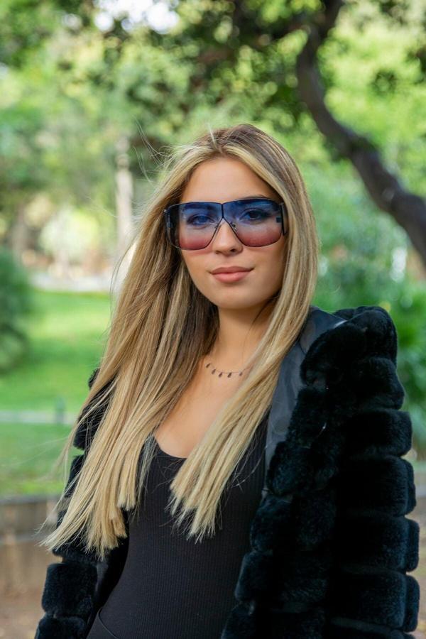 Angel Eyes Ae2004C5B4450 Yanları Korumalı Mavi-Kahverengi Kare Degrade Unisex Güneş Gözlüğü - Image 1