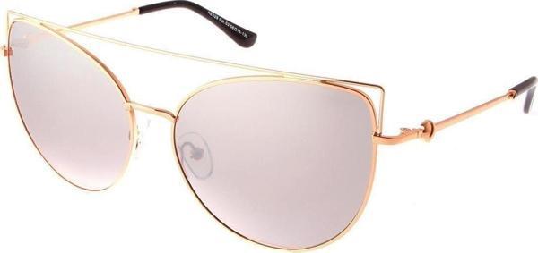 Angel Eyes Kadın Güneş Gözlüğü Cat Eyes Tasarım Gold Çerçeve Pembe Cam - Image 1