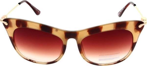 Angel Eyes Kadın Güneş Gözlüğü Cat Eyes Tasarım Leopar Gold Çerceve Degrade Cam - Image 1