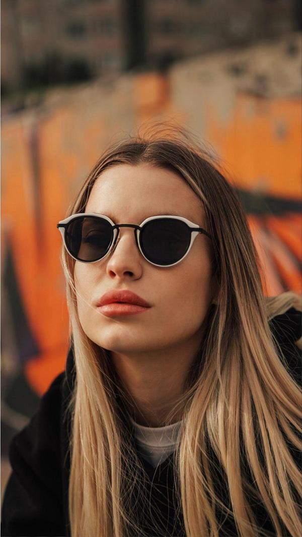 Angel Eyes Ce Belgeli Uv400 Korumalı Güneş Gözlüğü Kadın/Erkek Beyaz Çerçeve - Image 1