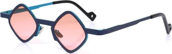 Angel Eyes Kadın Güneş Gözlüğü Çift Renk Geometrik Metal Çerçeve Pembe Cam - Image 1