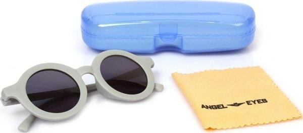 Angel Eyes Çocuk Güneş Gözlüğü Gri Çerçeve Siyah Cam Kids Güneş Gözlüğü - Image 1