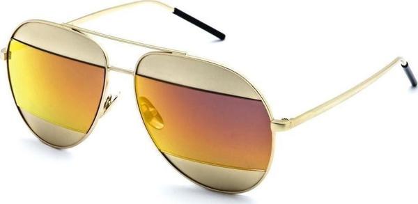 Angel Eyes Kadın Güneş Gözlüğü Damla Tasarım Gold Çerçeve Turuncu Aynalı Cam - Image 1