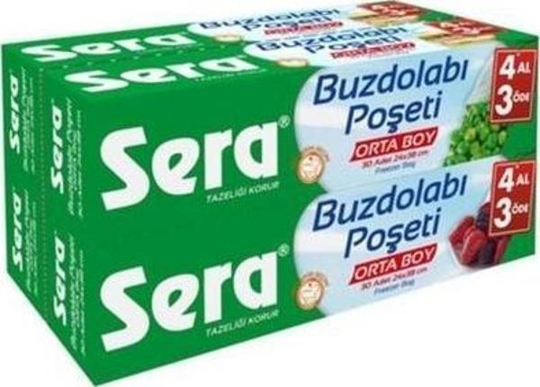 Sera Buzdolabı Poşeti Orta Boy 24x38 30'lu - Image 1