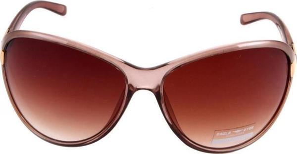 Angel Eyes Kadın Güneş Gözlüğü Geniş Oval Tasarım Rose Çerçeve Kahverengi Cam - Image 1