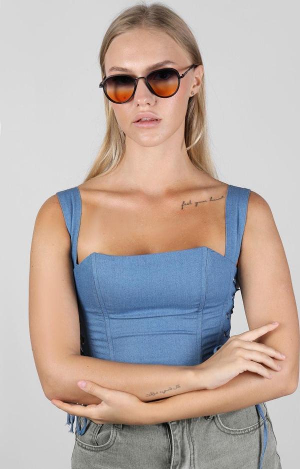 Angel Eyes Dikdörtgen Siyah Unisex Güneş Gözlüğü Ae2033C12 - Image 1
