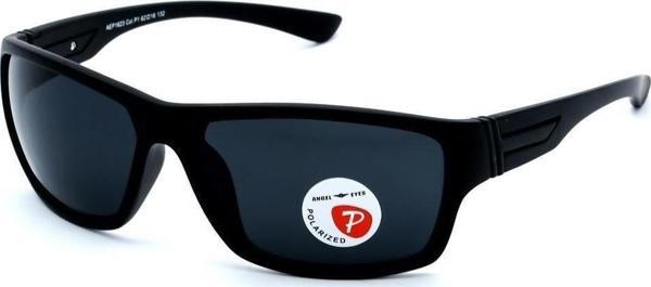 Angel Eyes Erkek Güneş Gözlüğü Dikdörtgen Tasarım Siyah Çerceve Siyah Cam - Image 1