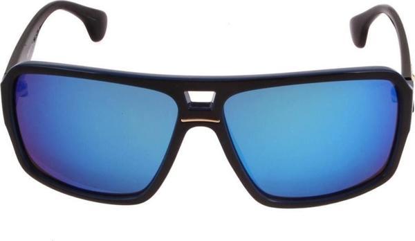 Angel Eyes Kadın Güneş Gözlüğü Dikdörtgen Tasarım Gold Detaylı Siyah Çerceve Mavi Cam - Image 1