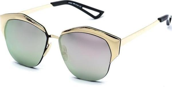 Angel Eyes Geometrik Gold Çerçeve Gümüş Aynalı Uv400 Korumalı Kadın Snowboard/Kayak Gözlüğü - Image 1