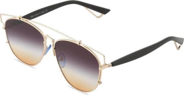 Angel Eyes Geometril Tasarım Metal Gold Çerçeve Siyah Degrade Cam Kadın Güneş Gözlüğü - Image 1