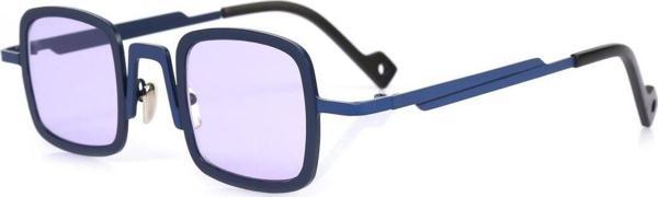 Angel Eyes Kadın Güneş Gözlüğü Metal Dikdörtgen Lacivert Çerçeve Mor Cam - Image 1