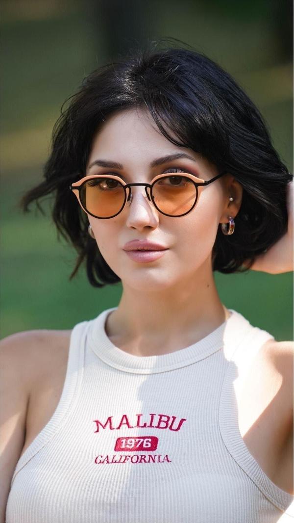 Angel Eyes Kadın Güneş Gözlüğü Oval Fosforlu Turuncu Çerçeve Turuncu Cam - Image 1