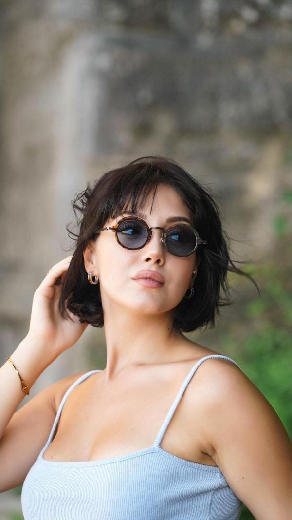 Angel Eyes Kadın Güneş Gözlüğü Yuvarlak Leopar Çerçeve Mavi Cam - Image 1