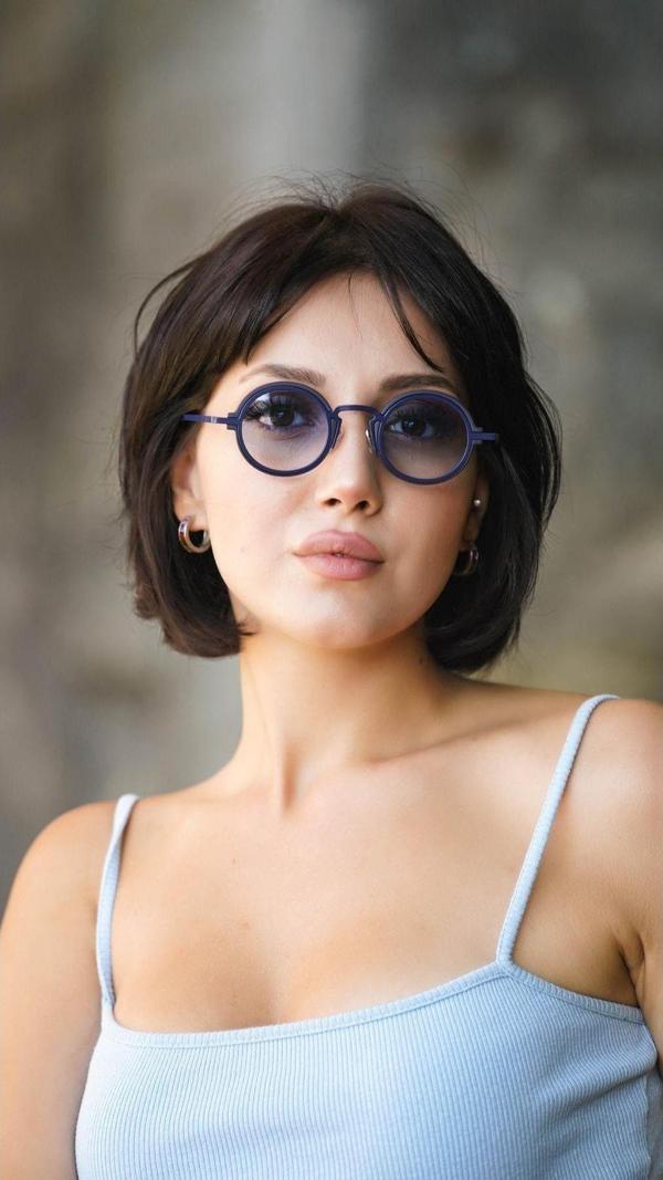 Angel Eyes Kadın Güneş Gözlüğü Yuvarlak Mavi Çerçeve Mavi Cam - Image 1