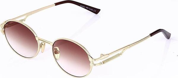 Angel Eyes Kadın Güneş Gözlüğü Oval Tasarım Gold Çerçeve Kahverengi Cam - Image 1