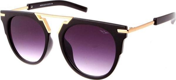 Angel Eyes Kadın Güneş Gözlüğü Oval Tasarım Gold Çerceve Mor Cam - Image 1
