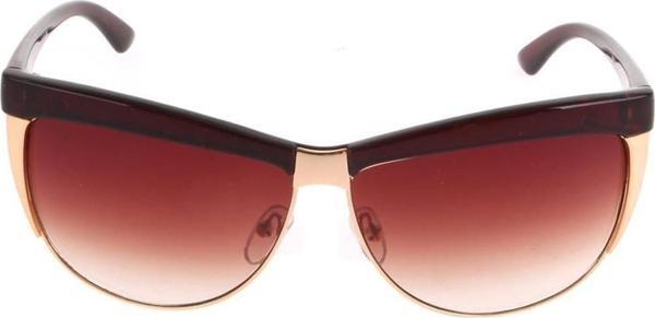 Angel Eyes Kadın Güneş Gözlüğü Oval Tasarım Gold Detaylı Kahverengi Çerceve Kahverengi Cam - Image 1