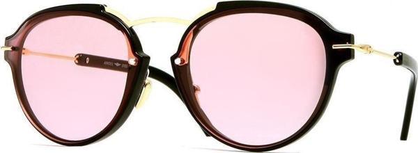 Angel Eyes Kadın Güneş Gözlüğü Oval Tasarım Gold Siyah Çerceve Pembe Cam - Image 1