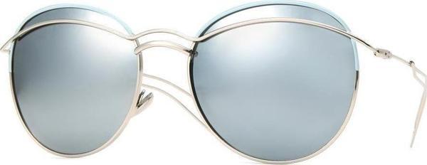 Angel Eyes Kadın Güneş Gözlüğü Oval Tasarım Gümüş Çerçeve Gümüş Aynalı Cam - Image 1