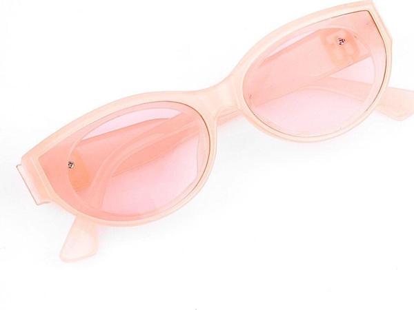 Angel Eyes Pembe Mat Cam Şeffaf Pembe Geometrik Kemik Çerçeve Kadın Güneş Gözlüğü - Image 1