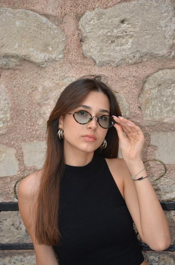 Angel Eyes Mavi Camlı Kamuflaj Çerçeveli Kadın Güneş Gözlüğü Ae2210C7 - Image 1