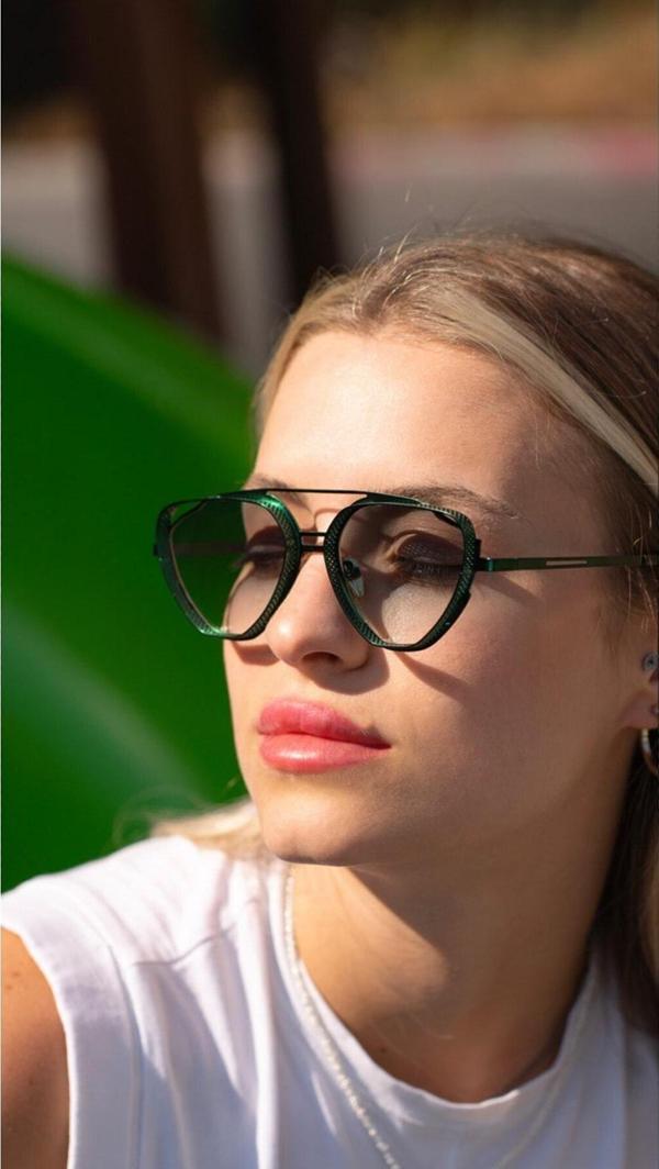 Angel Eyes Yeşil Geometrik Çerçeve Unisex Güneş Gözlüğü B4943 - Image 1