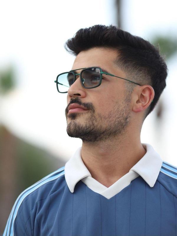 Angel Eyes Stark Güneş Gözlüğü Dikdörtgen Yeşil Çerçeve Yeşil Cam - Image 1