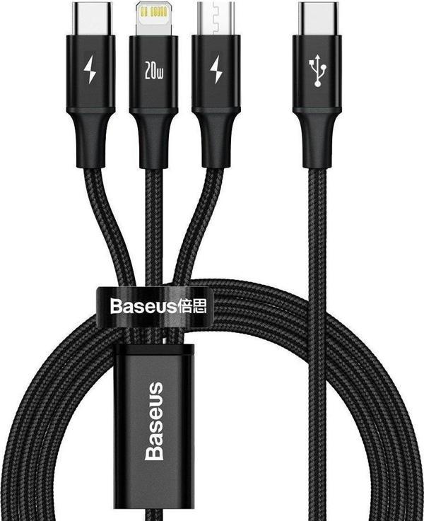 Baseus Rapid 3in1 20W 150 cm Şarj Kablosu CAMLT-SC01_x000D_
_x000D_
 - Image 1