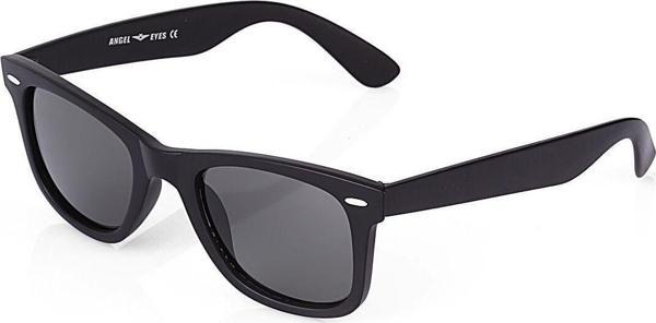 Angel Eyes Unisex Siyah Mat Cam Kemik Geometrik Çerçeve Güneş Gözlüğü - Image 1