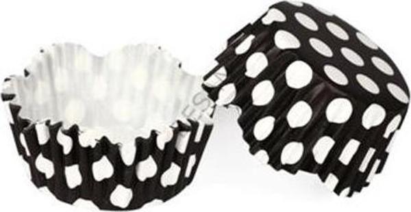 Pet Kapsül 65*38 Mm - Siyah Beyaz Puantiye (100 Adet) - Image 1